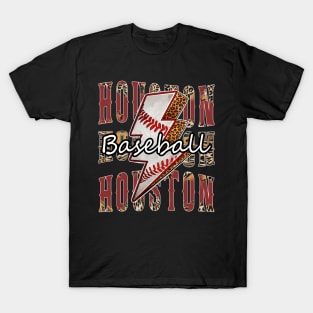 Graphic Baseball Houston Proud Name Team Vintage T-Shirt